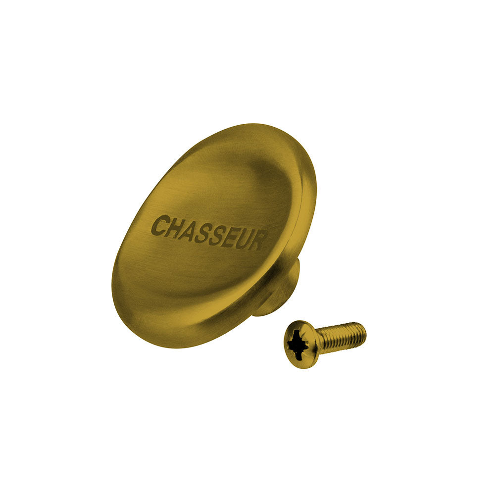Chasseur Knob and Screw (Brass)