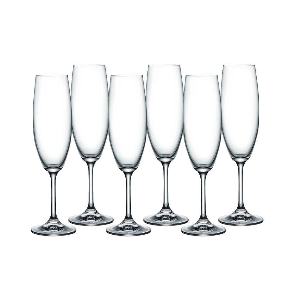 Bohemia Lara Flute Champagne Glass 220mL (Set of 6)