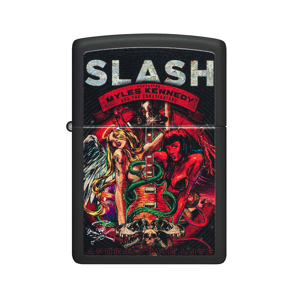 Zippo Slash Design Windproof Lighter (Matte Black)