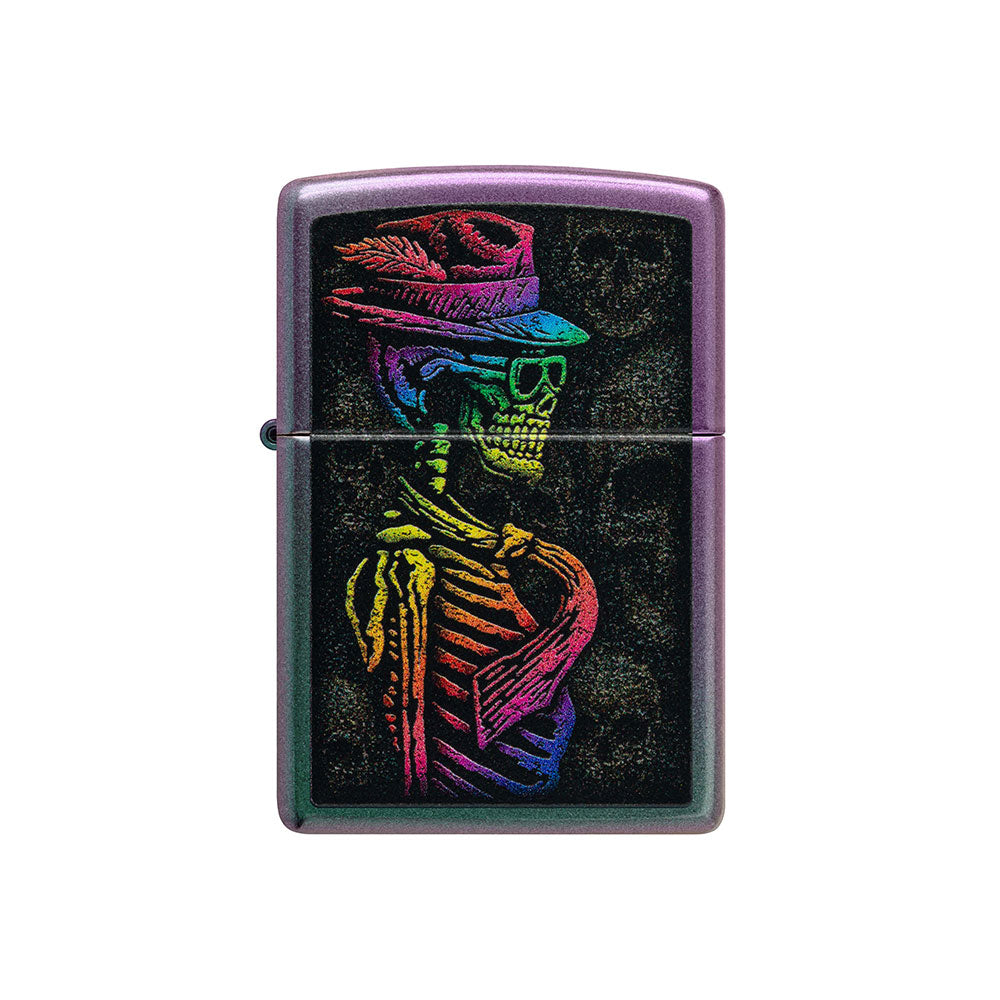 Zippo Skull Design Windproof Lighter (Iridescent)