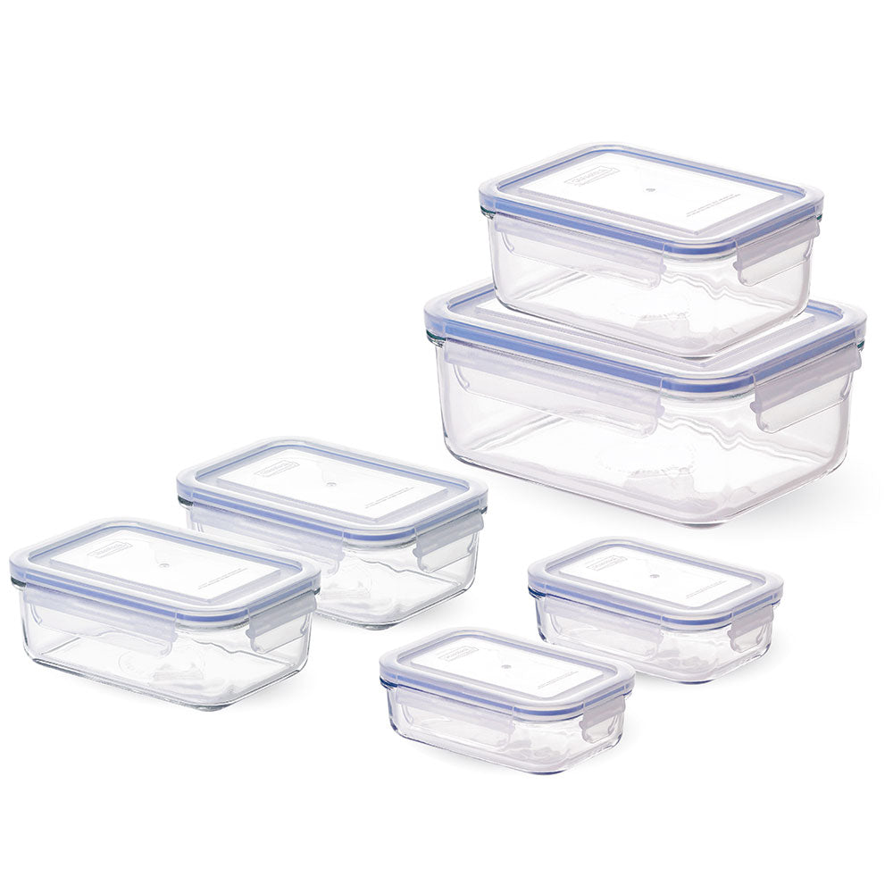 Glasslock Tempered Glass Food Container (Set of 6)