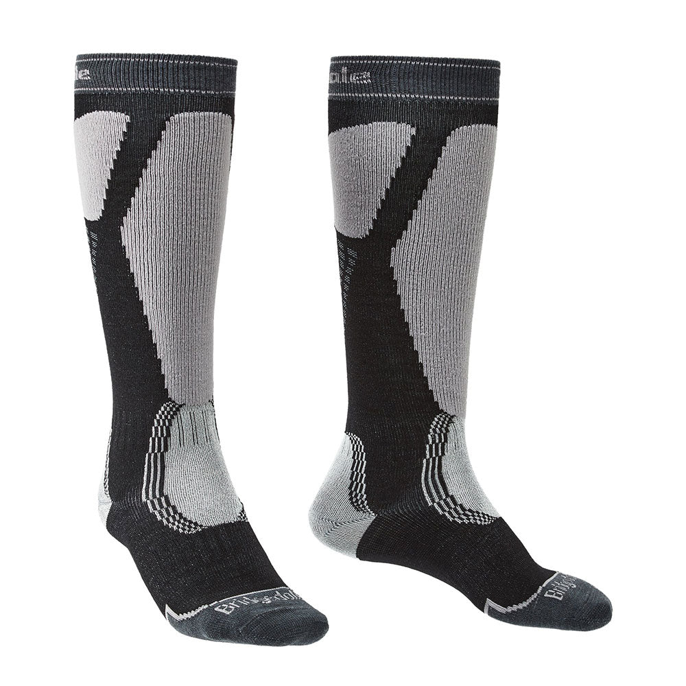 Ski Easy On Merino Performance Socks (Black/Light Grey)