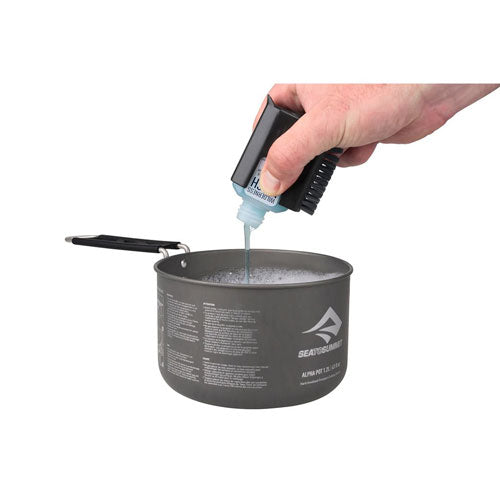 Camp Kitchen Pot Scrubber & Soap Bottle w/ Soap 2pcs (Black)