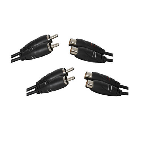 2 x RCA Plugs to 2 x RCA Sockets Audio Cable