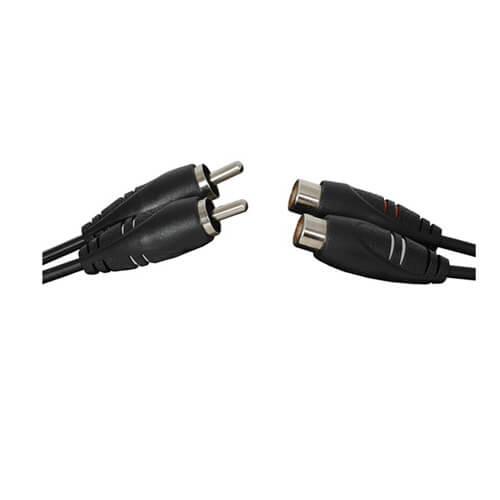 2 x RCA Plugs to 2 x RCA Sockets Audio Cable