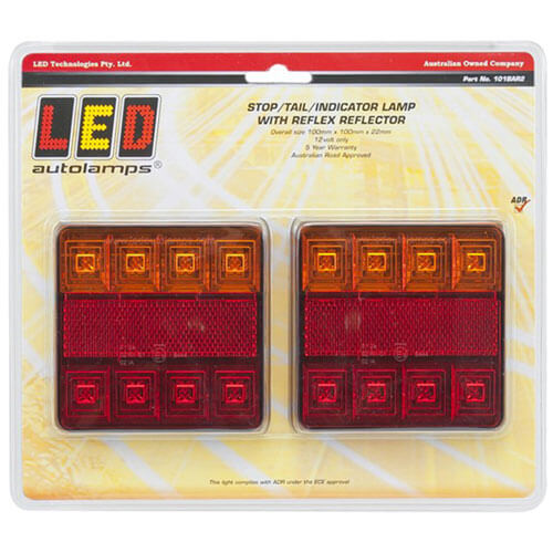 LED Autolamps Trailer LED Light Combo Set (100x100mm)