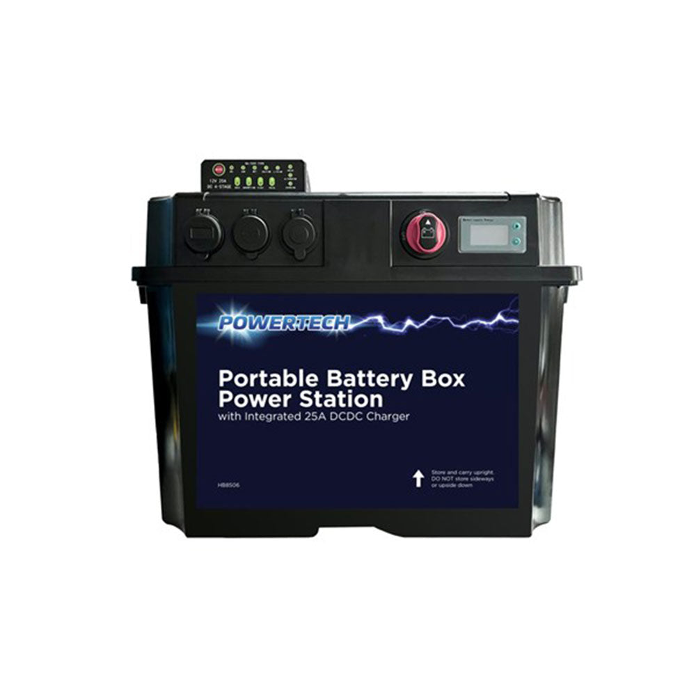 Portable Battery Box Power Station with 25A DCDC Charger
