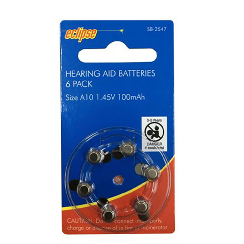 Hearing Aid Batteries (Pack of 6)