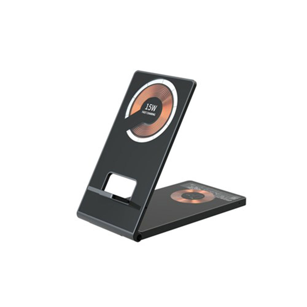 2-in-1 Foldable Qi Wireless Charging Stand 15W