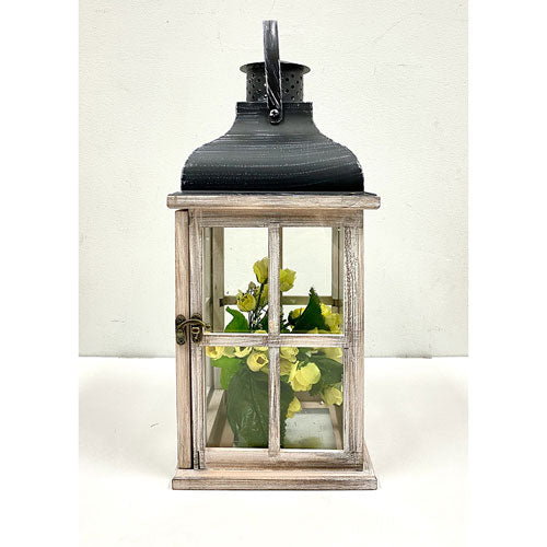 Classical Timber Candle Holder Lantern (Set of 2)