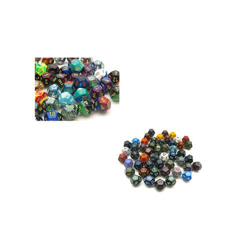 D12 Dice Assorted Loose Polyhedral (50 Dice)