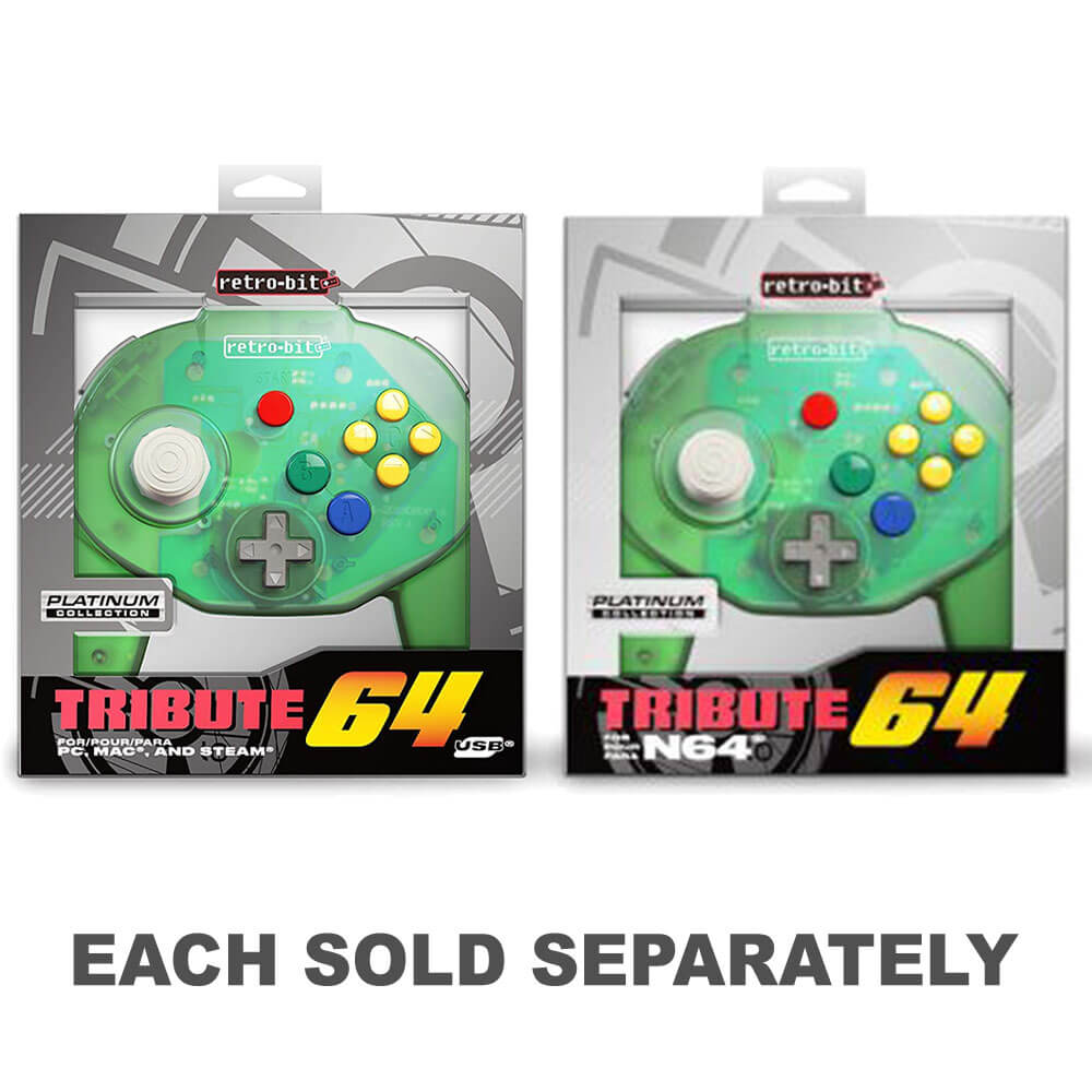 Retro-Bit Tribute64 USB Wired Controller (Green)