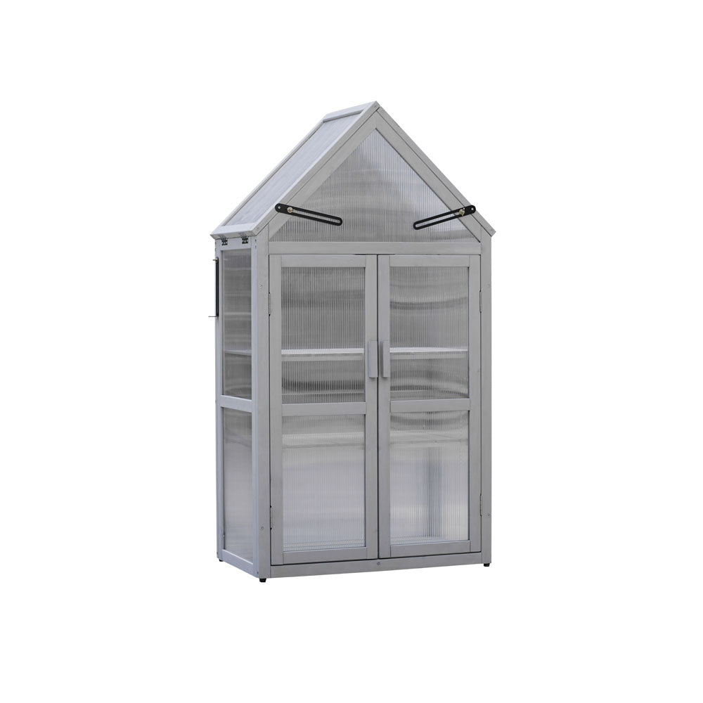 Mini Greenhouse Tiered Plant Display Stand (White)