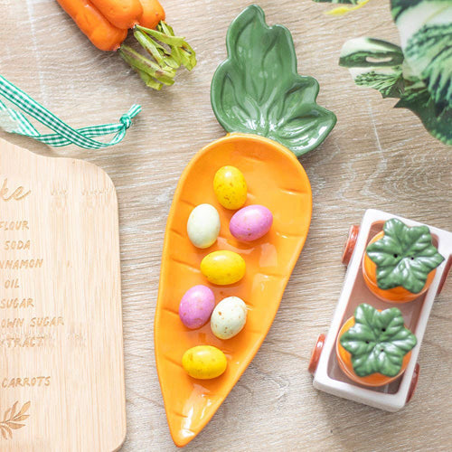 Carrot Shaped Ceramic Serving Dish
