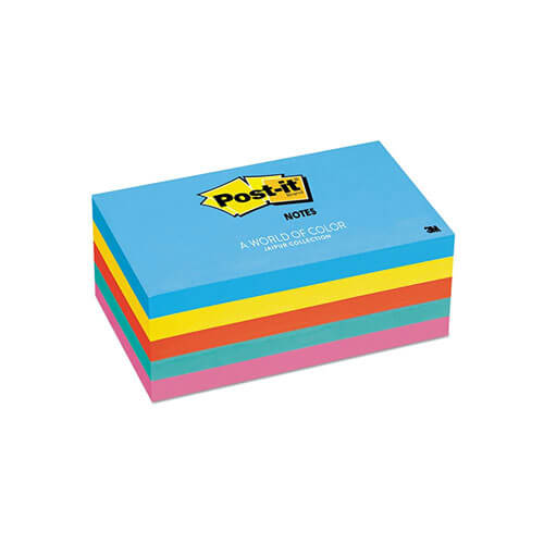 Post-it Notes 73x123mm Assorted (5pk)