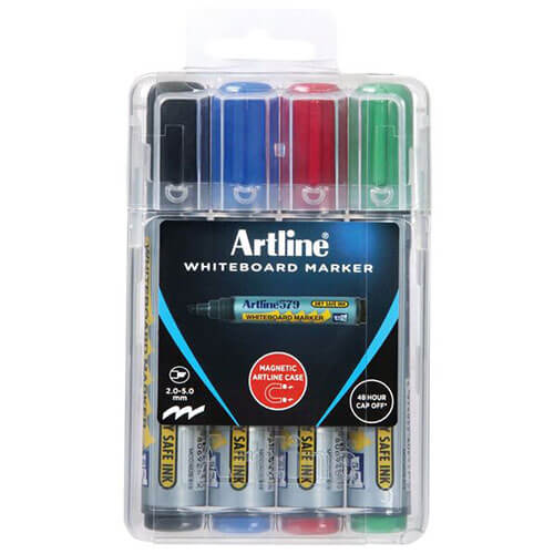 Artline Whiteboard Marker in Hard Case 5mm Assorted
