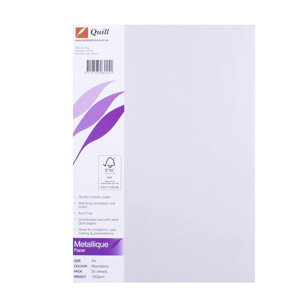Quill A4 Metallique Paper (25pk)
