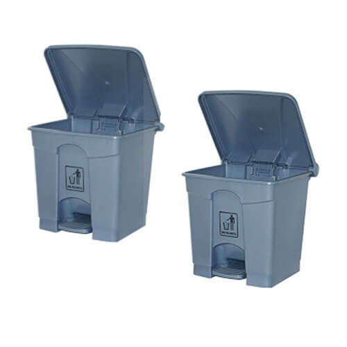 Cleanlink Rubbish Bin with Pedal Lid (Grey)