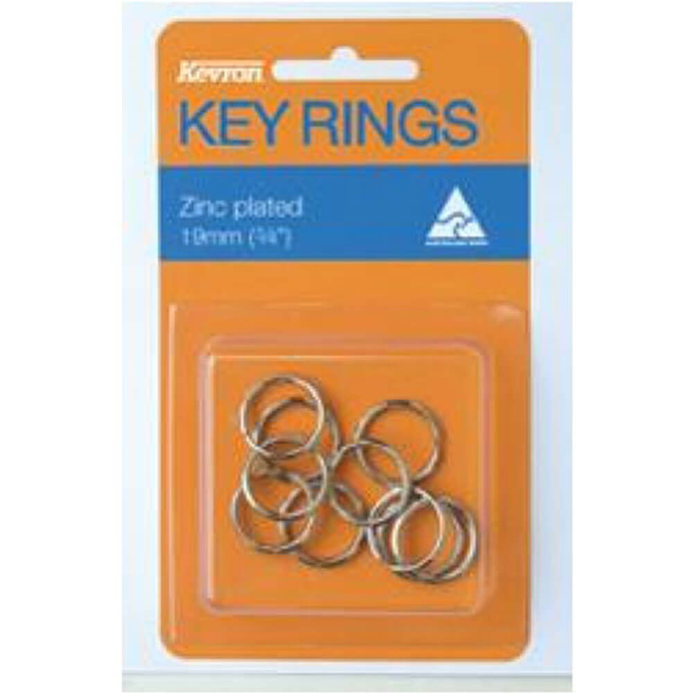 Kevron Key Rings 19mm (10pk)