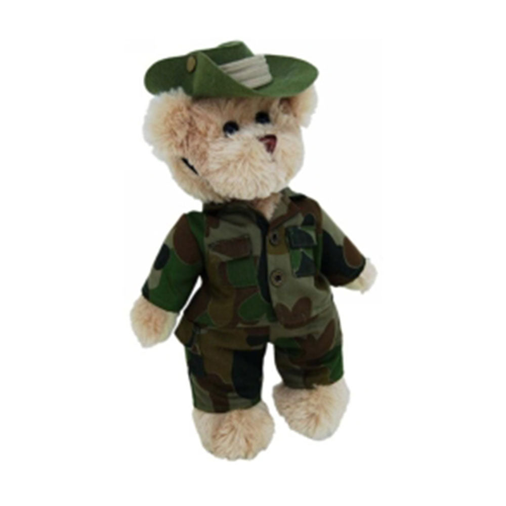 Elka Tic Toc Teddies Soft Toy Bear in Army Uniform 30cm