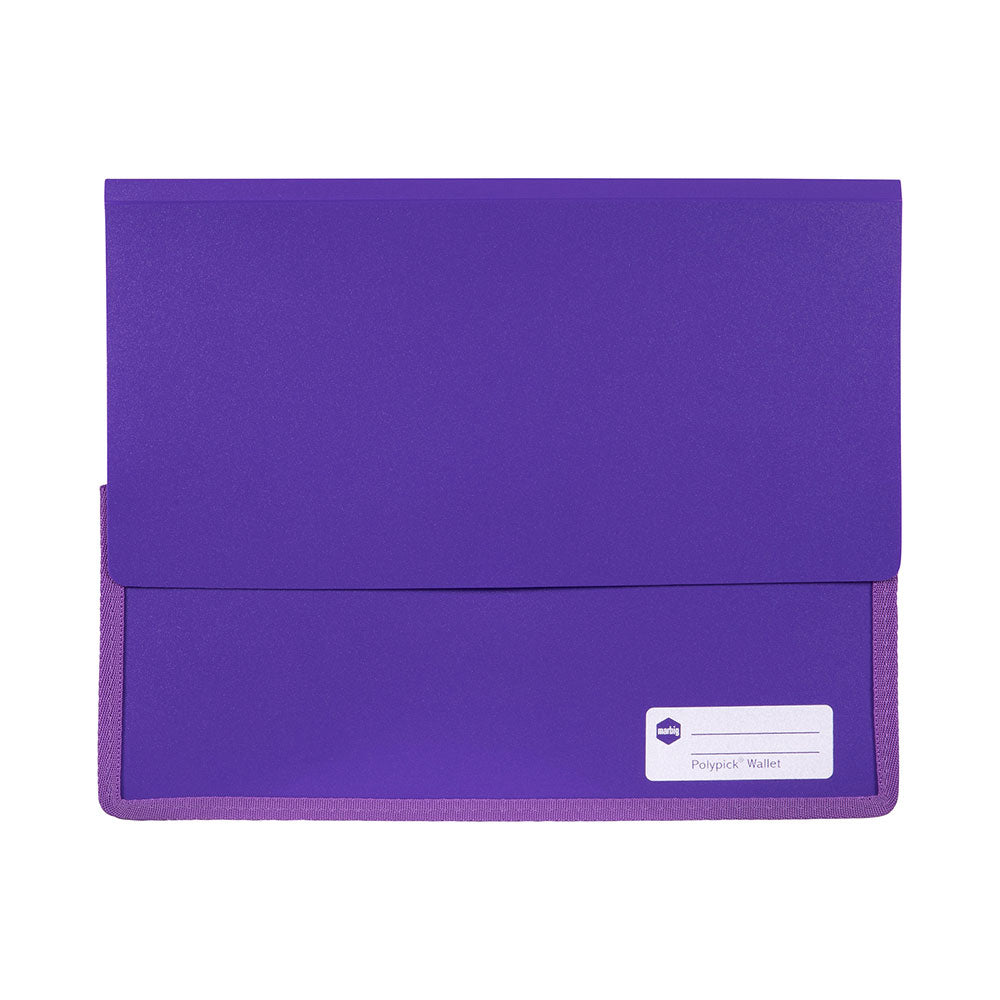 Marbig Heavy Duty Polypick Document Wallet (Purple)
