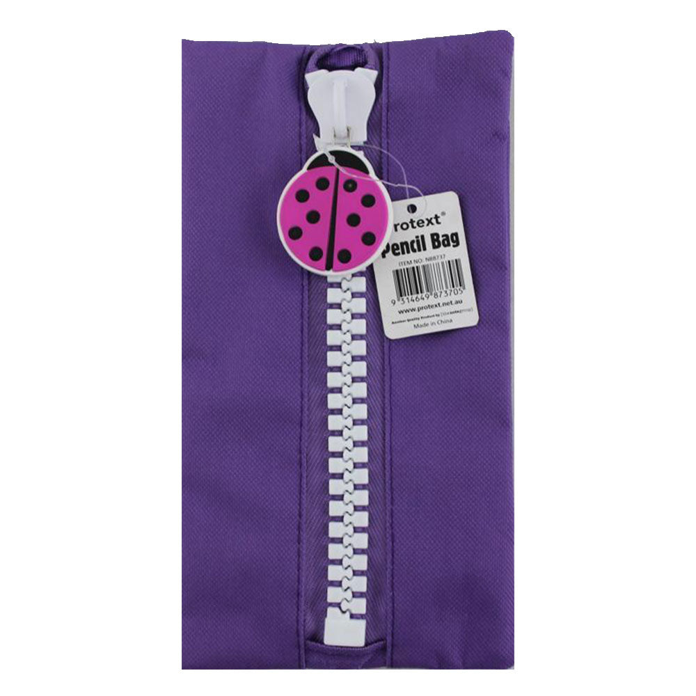 Protext Character Purple Ladybird Pencil Case (235x125mm)