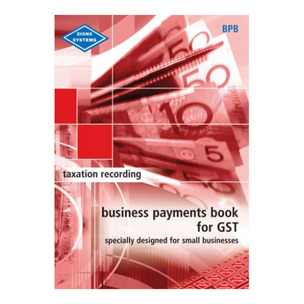 Zions Business Payments Book for GST (Red)