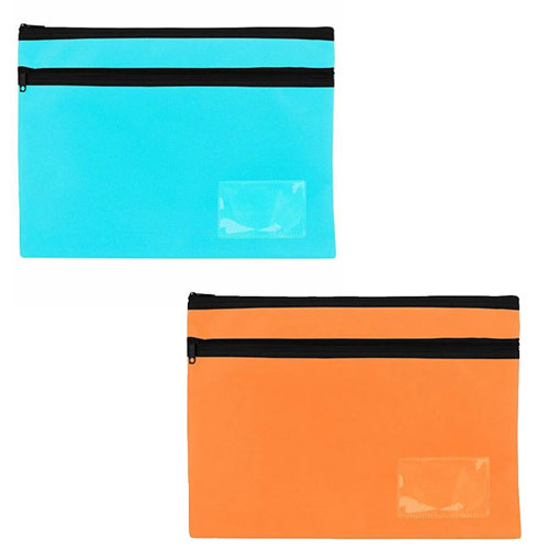 Celco Bright Pencil Case with 2 Zip (345x264mm)