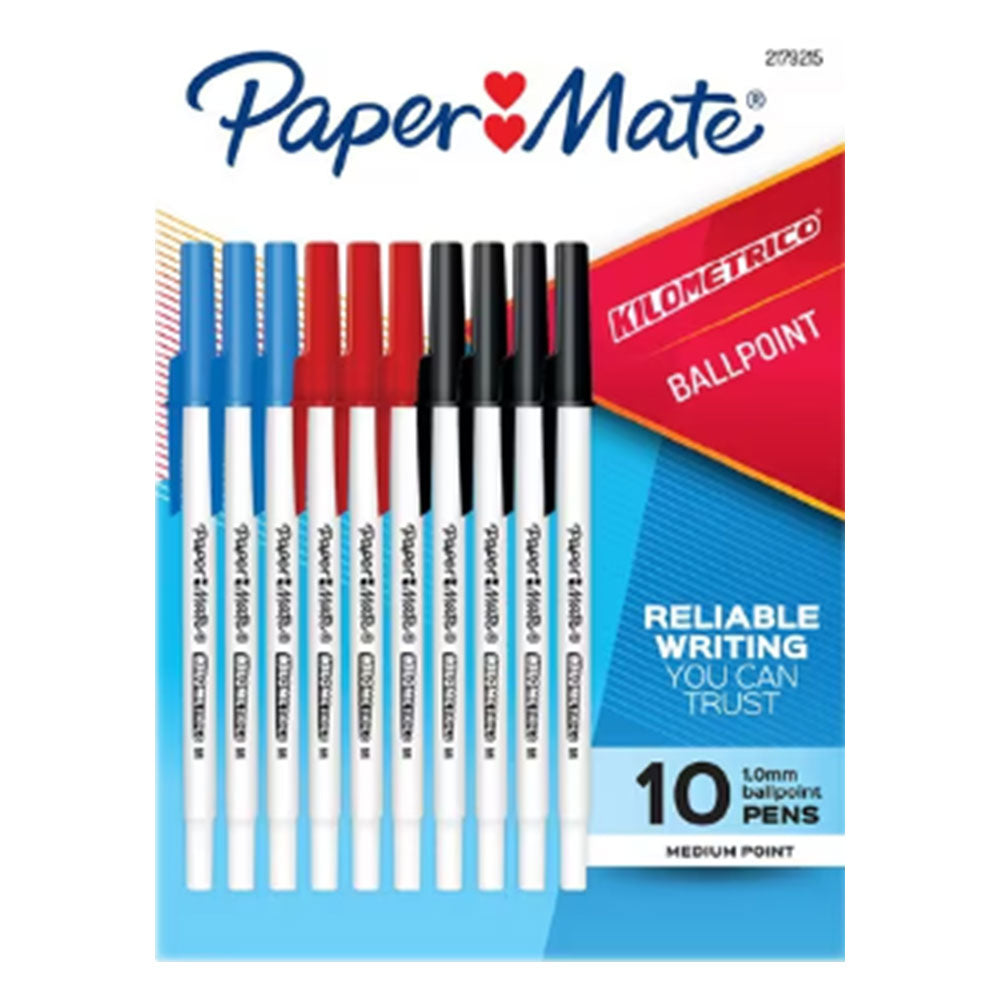 Papermate Kilometrico Medium Ballpoint Pens (Pack of 10)