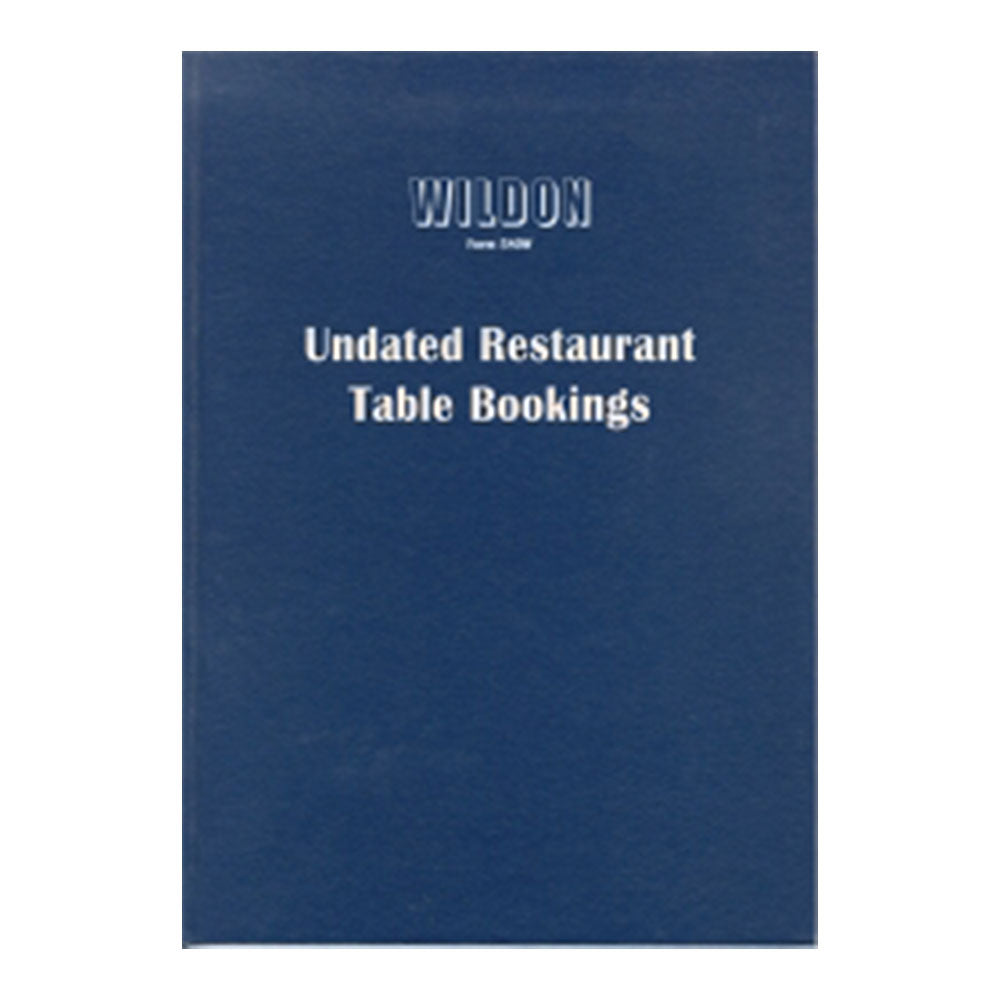 Wildon Undated Restaurant Table Booking Diary