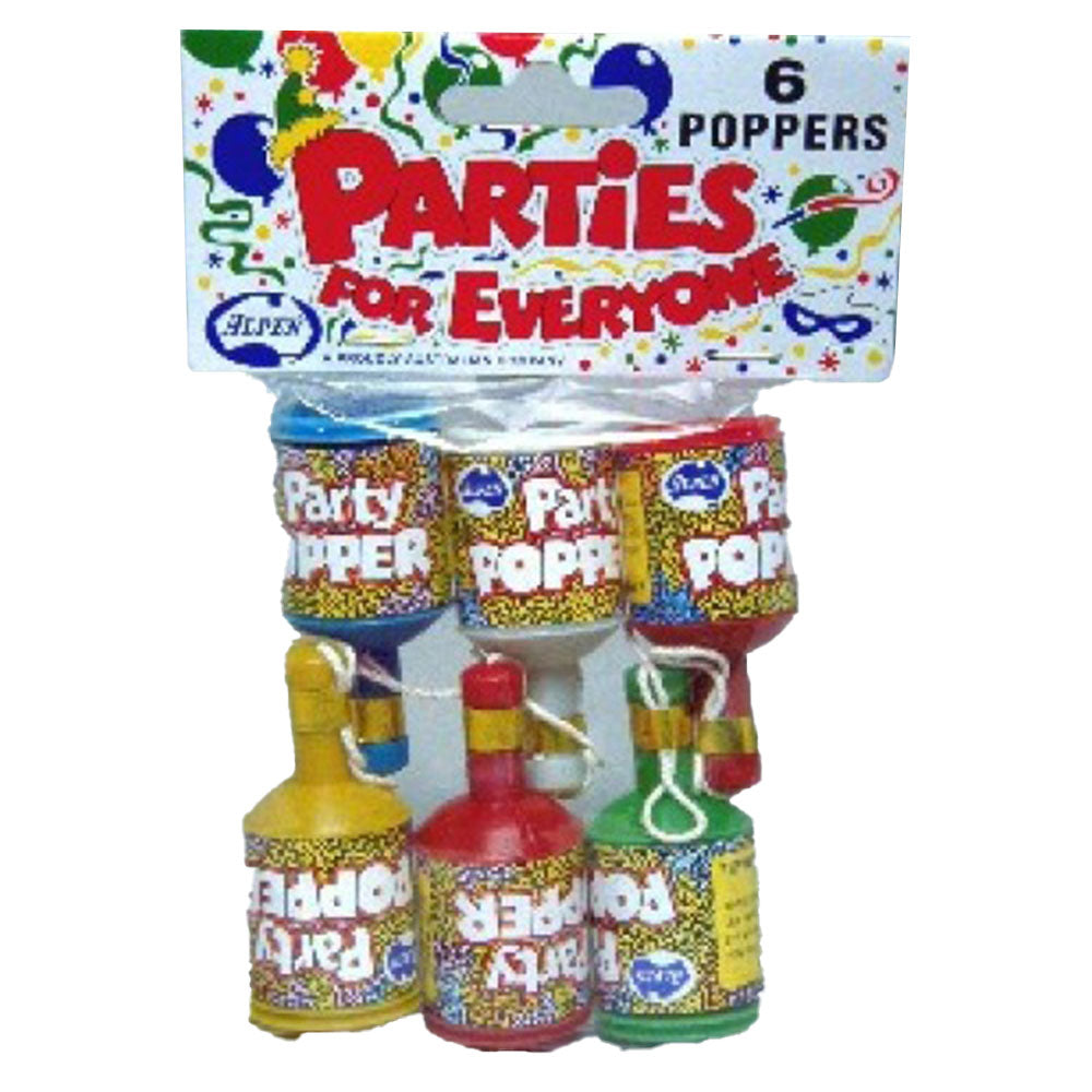 Alpen Party Poppers 6pcs