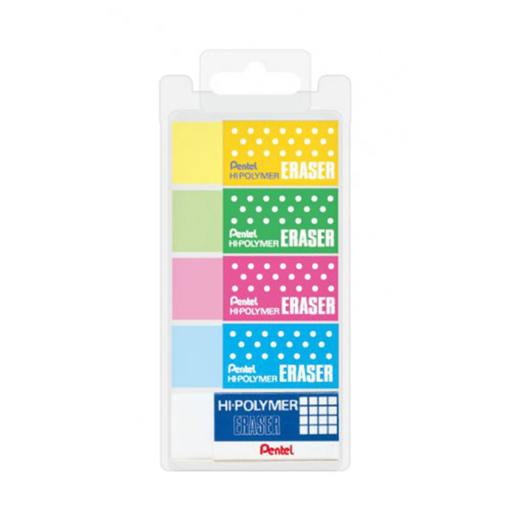 Pentel Hi Polymer Eraser (Pack of 5)
