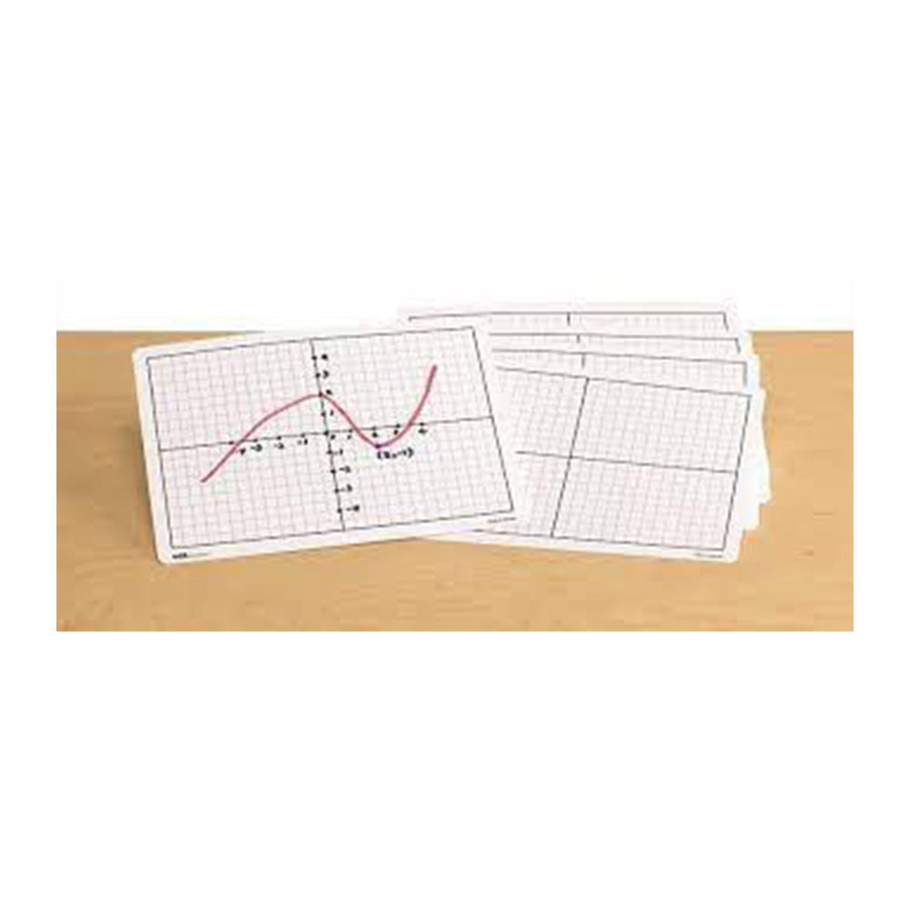 EDX Mathematics Dry Erase Board X-Y Coordinate Grid 30pcs