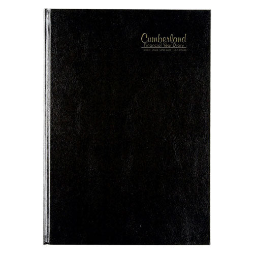 Cumberland A4 Day-to-Page 23-24 Financial Year Diary (Black)