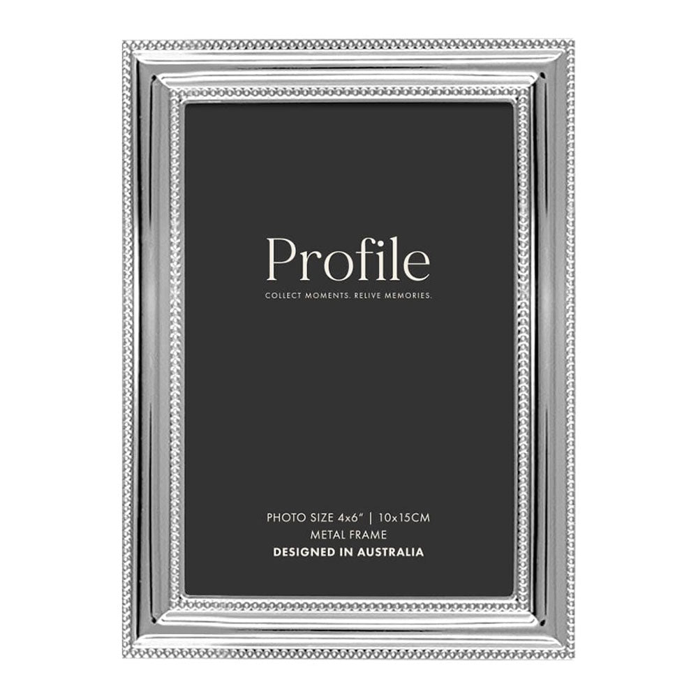 Profile Metal Valentine Beaded Photo Frame (4x6in)