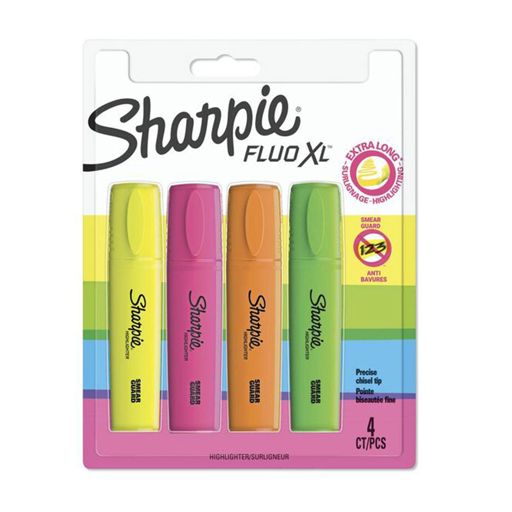Sharpie XL Fluo Highlighter (Pack of 4)