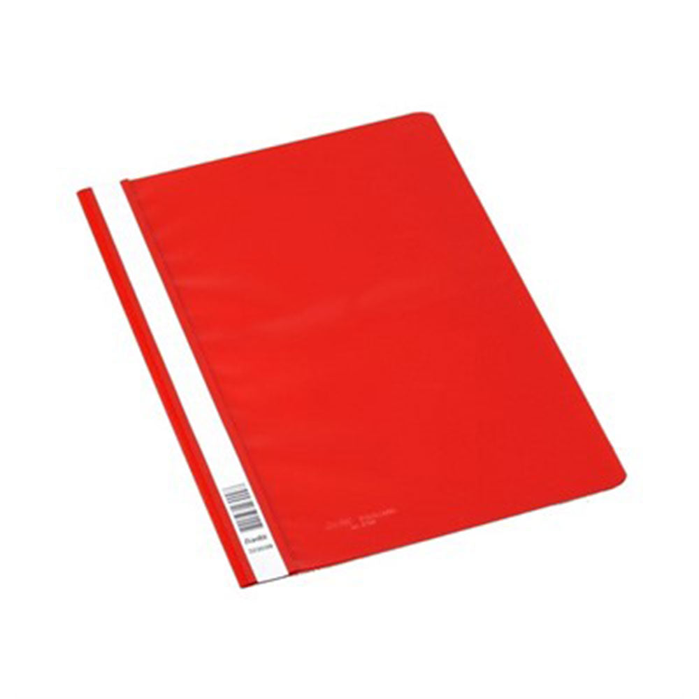Bantex A4 Flat File with Clear Cover (Red)