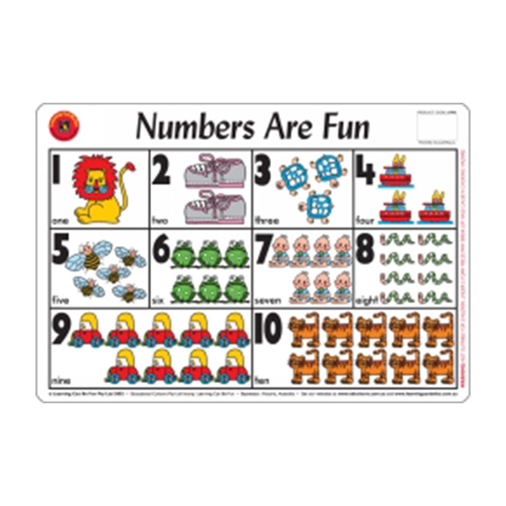 Numbers are Fun Kids Placemat