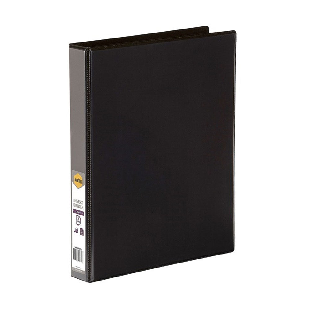 Marbig Clearview A4 3D-Ring Insert Binder 25mm (Black)