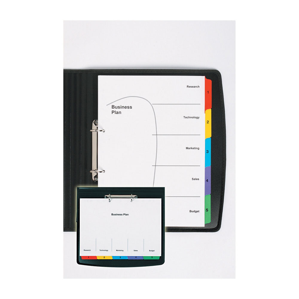 Marbig A4 5-Tab Portrait/Landscape Manilla Dividers