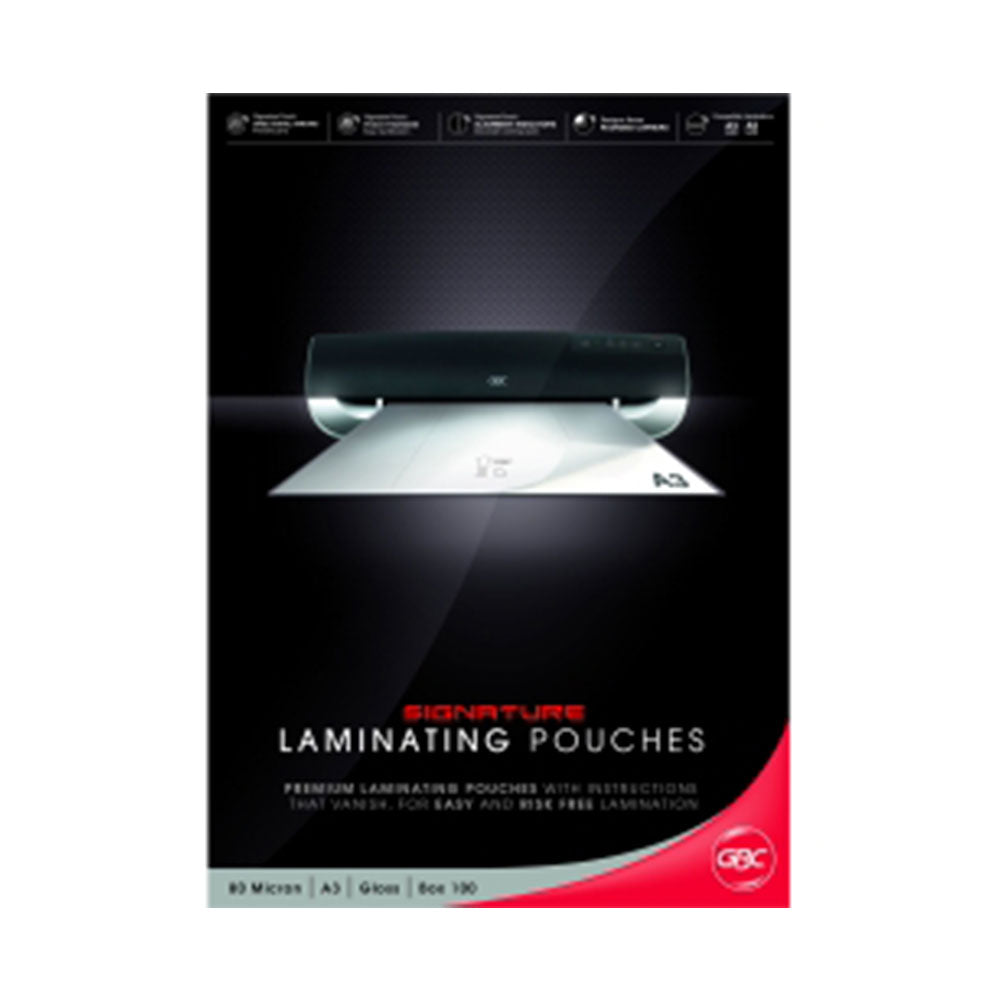 GBC A3 Signature Laminating Pouches 80 Micron (Pack of 100)