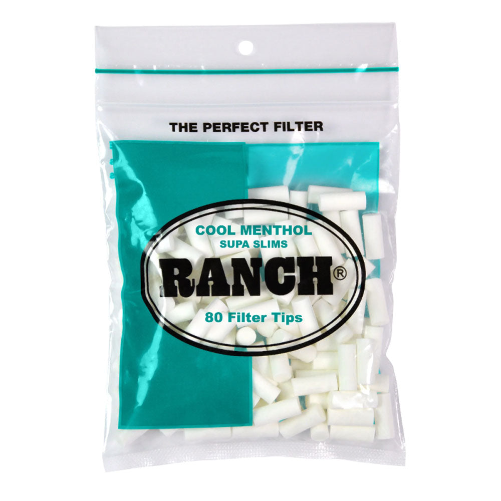 Ranch Supa Slim Menthol Filter 80pcs (Green)