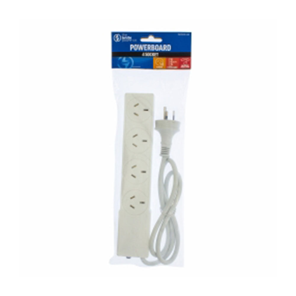 TBPC 4 Socket w/ Overload Protection Double Adaptor (White)