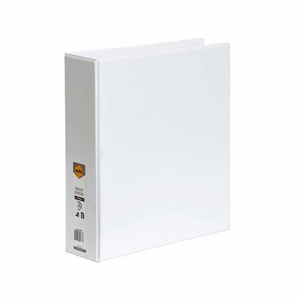Marbig Clearview A4 3D-Ring Insert Binder 50mm (White)