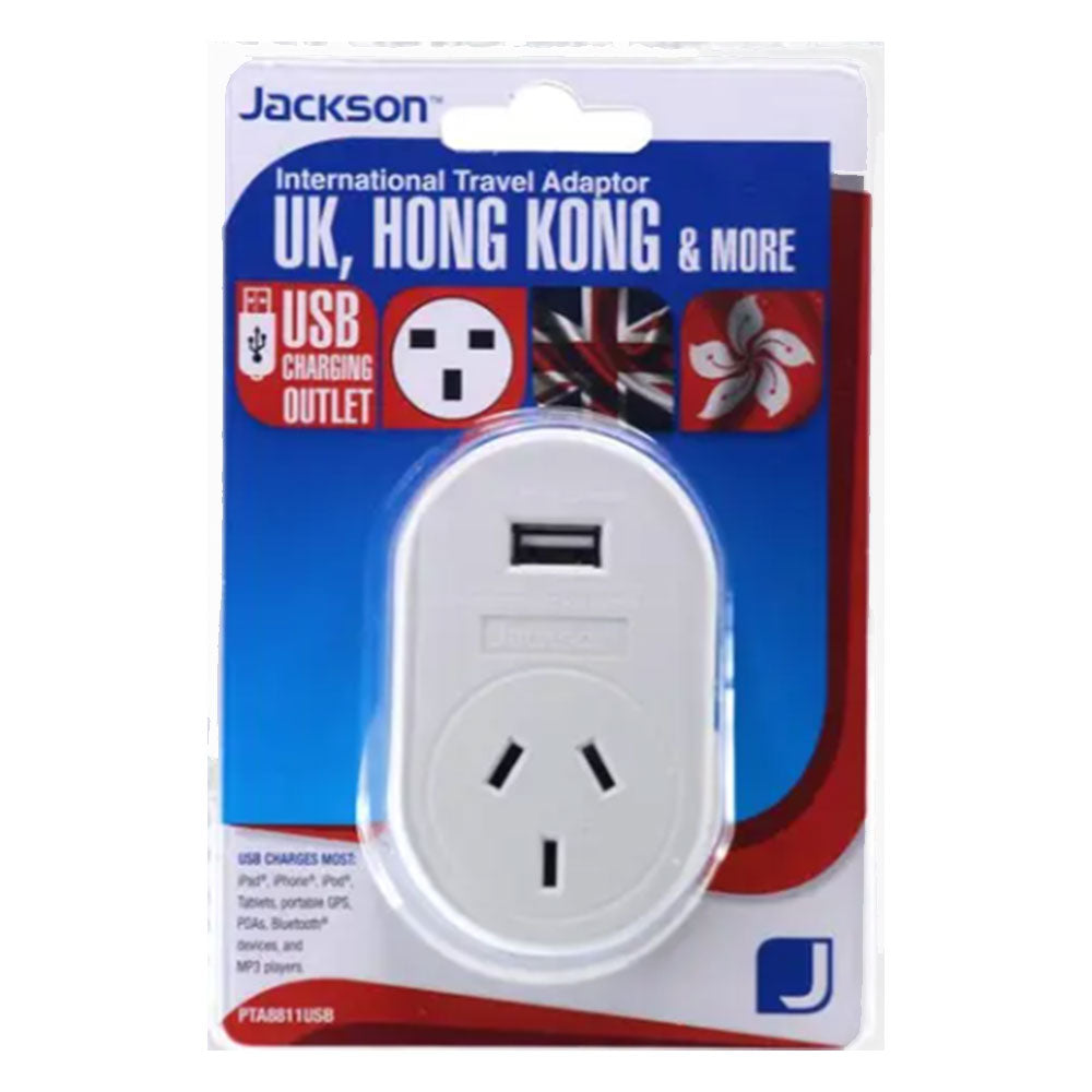 Outbound Travel Adaptor with USB Port