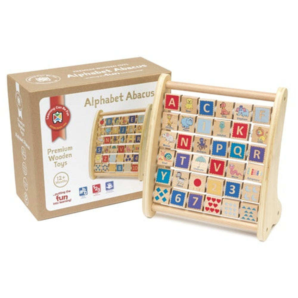Learning Can Be Fun Alphabet Abacus Wooden Toy (Set of 50)