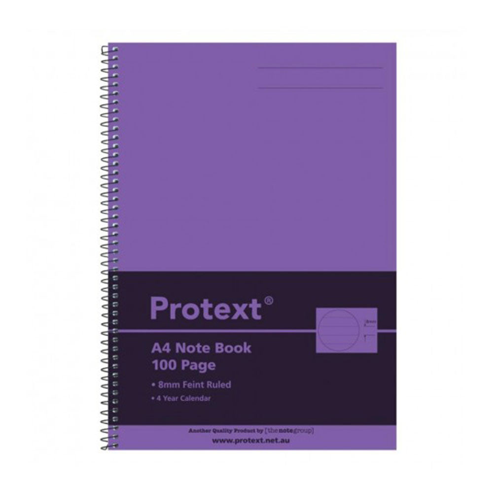 Protext A4 Spiral Notebook 100pg (Purple)