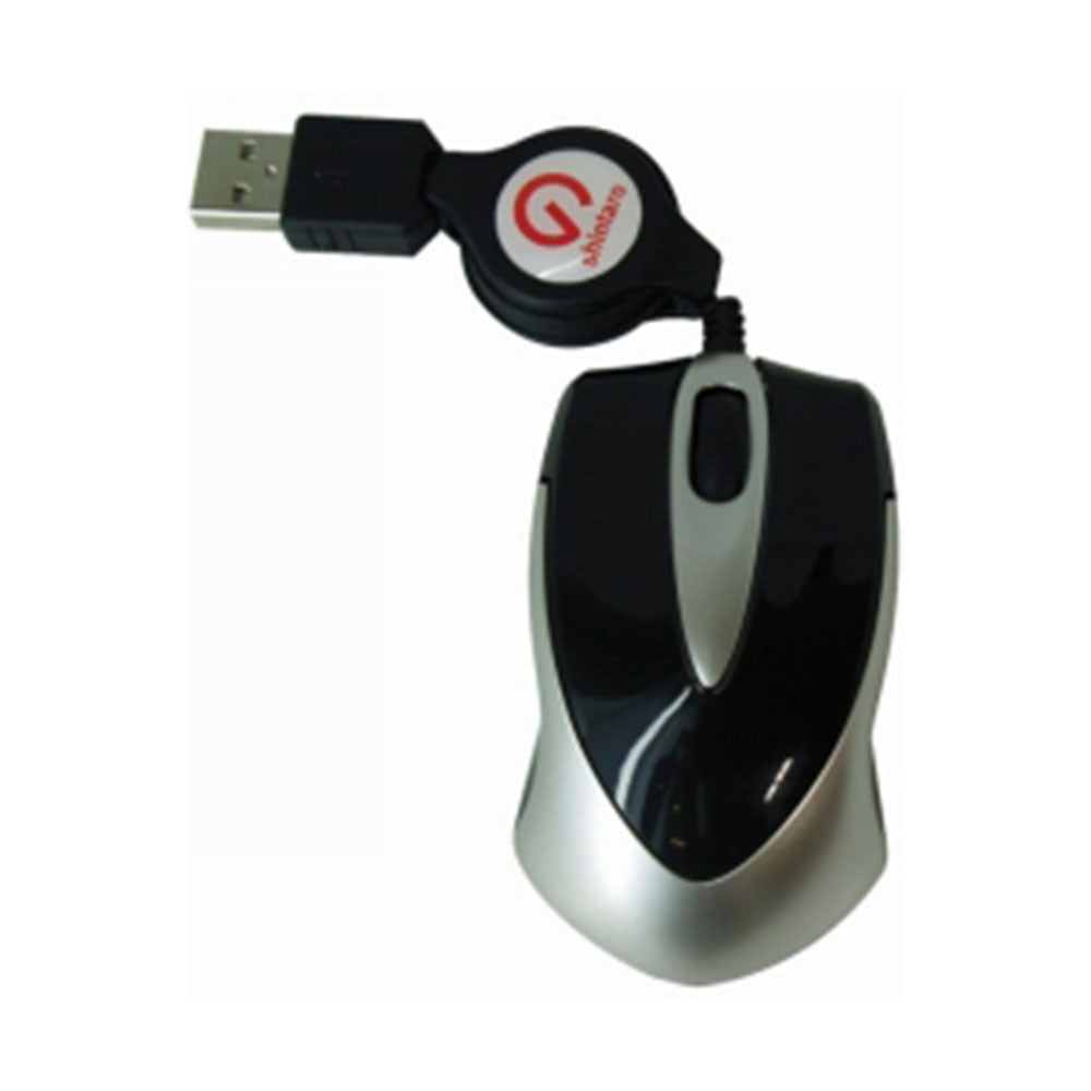 Shintaro Mini Optical USB Computer Mouse w/ Retractable Cord
