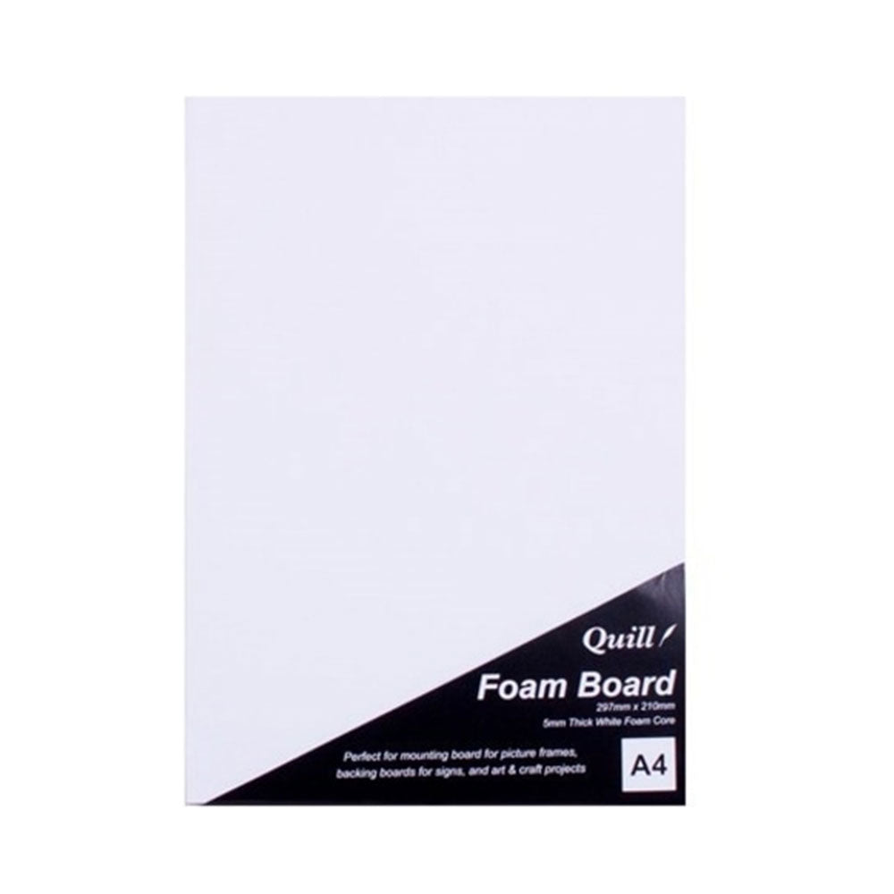 Quill A4 Foam Board 5mm (White Core)