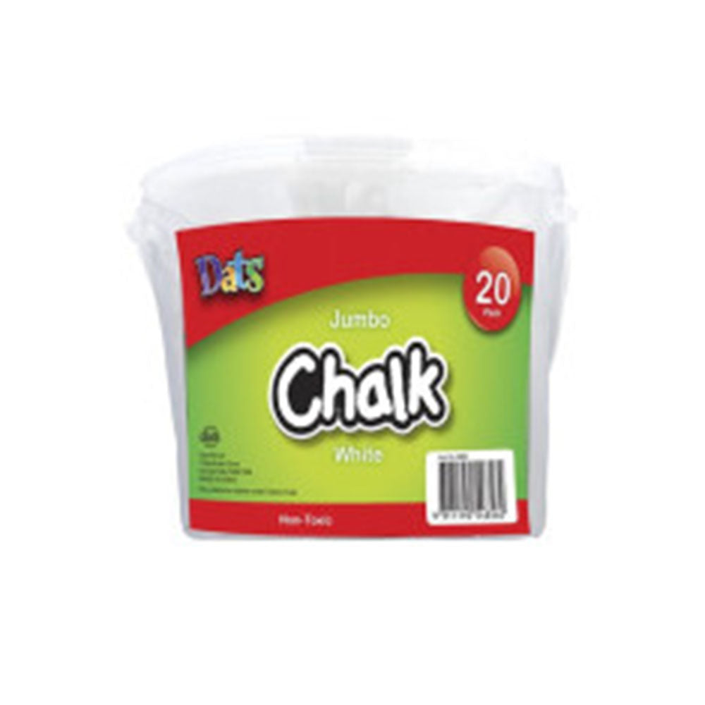 Dats Jumbo Bucket Chalk 20pcs (White)